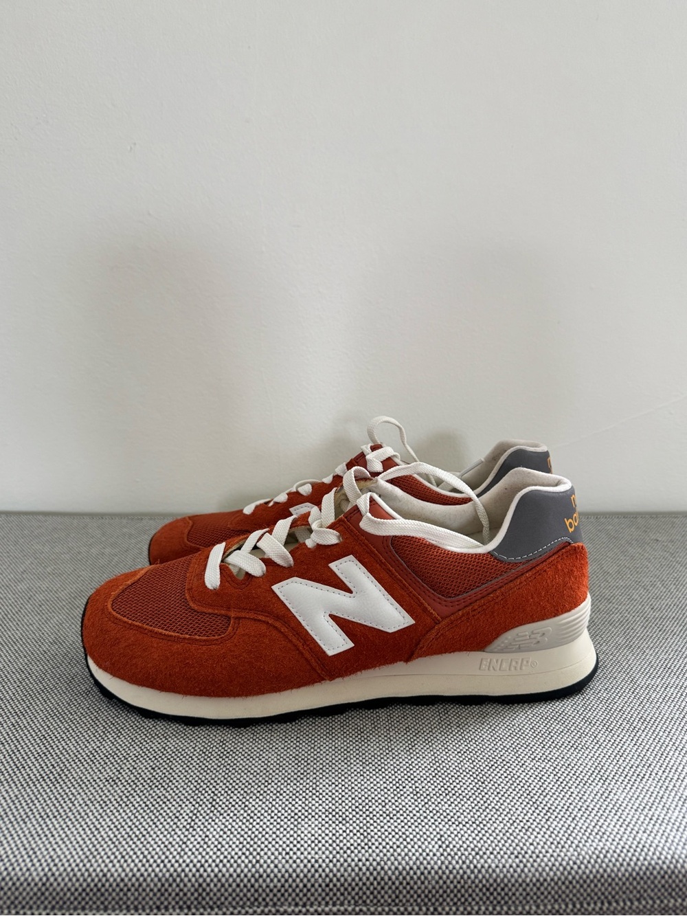 New Balance Rust Orange Suede & Mesh Sneaker - Picture 3 of 5